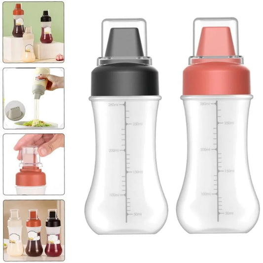5 Hole Squeeze Sauce Bottle | Refillable Condiment Dispenser with Lid | Multipurpose Ketchup & Hot Sauce Bottle for Kitchen | Black Cap