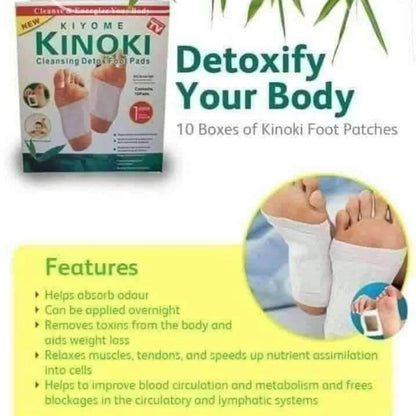 Kinoki Detox Foot Pads  | Natural Cleansing Foot Patches for Stress Relief & Better Sleep