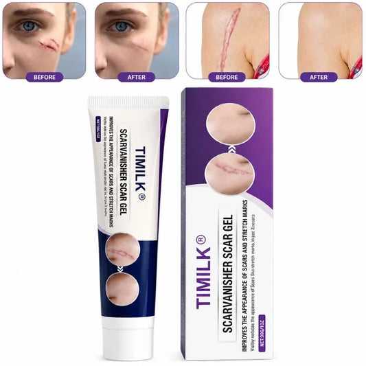 TIMILK Scarvanisher Scar Gel 30g | Advanced Scar & Stretch Marks Removal Cream | Fast-Absorbing Skin Repair Gel