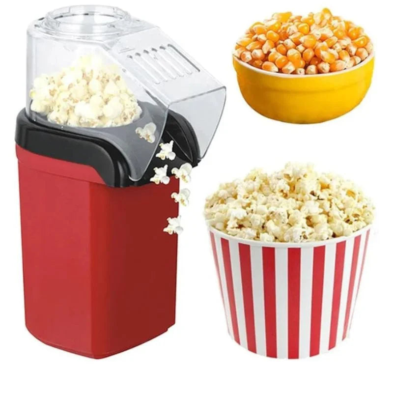 Oil Free Mini Popcorn Maker  | Hot Air Popcorn Machine | Electric Popcorn Popper for Home & Kids | 1200W