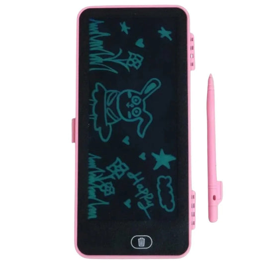 LCD Drawing Pen Case for Kids | Writing Tablet Pencil Box with Screen Lock & One-Key Erase | Random Color