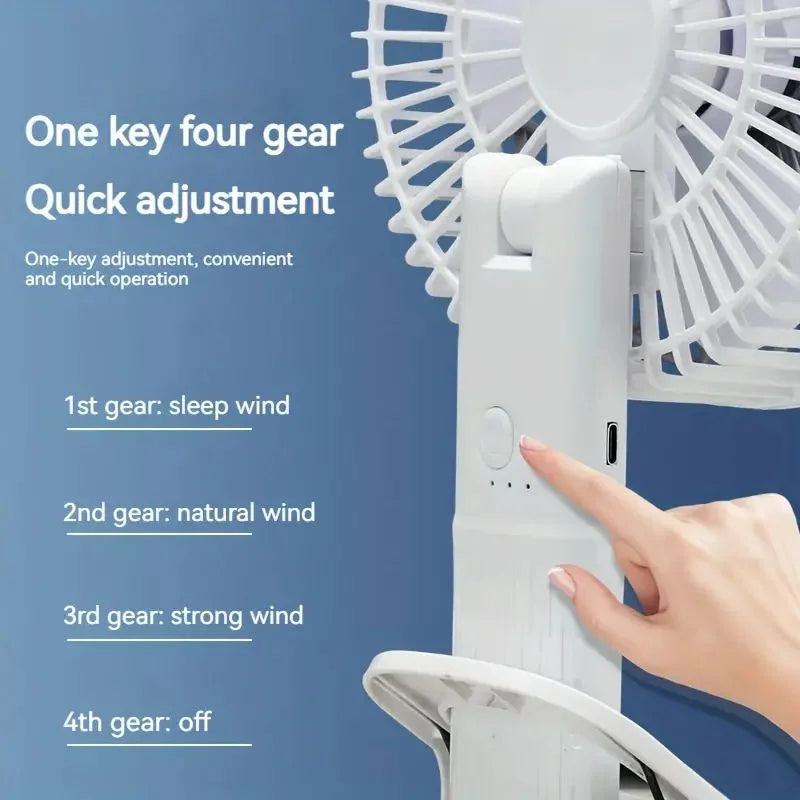 Rechargeable 3-in-1 Clip Fan | Handheld, Desktop & Wall Mounted Portable Fan with 3 Speed Modes