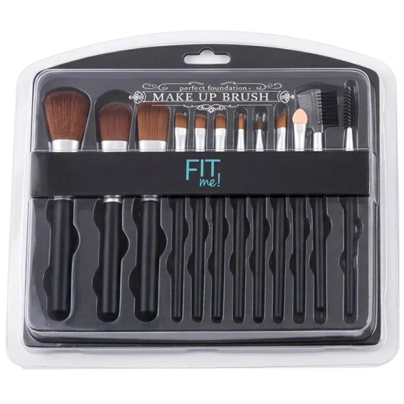 Makeup Brush Set – 12-Piece Professional Makeup Tool Kit | Soft, High-Quality Synthetic Bristles | Huada | Fit Me | Pabibrow