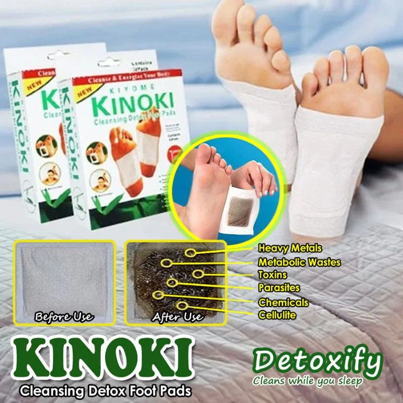 Kinoki Detox Foot Pads  | Natural Cleansing Foot Patches for Stress Relief & Better Sleep