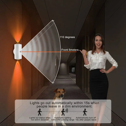 LED Night Light with Motion Sensor | Rechargeable Wireless Wall Lamp | Dimmable Smart Night Light | Magnetic Indoor & Outdoor Wall Light