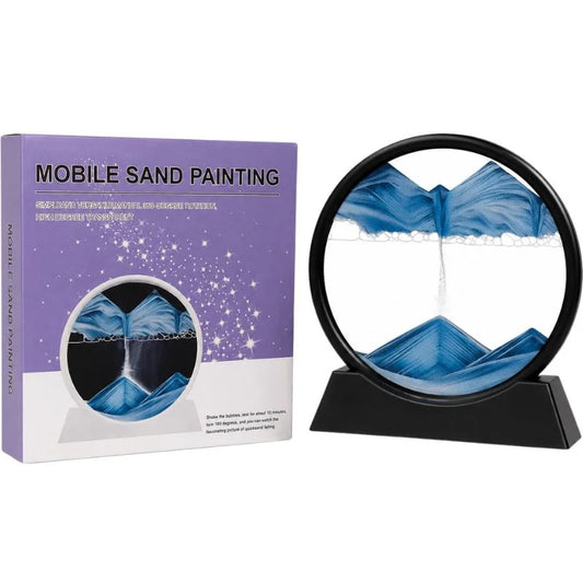 Moving Sand Art Picture  | 3D Dynamic Deep Sea Sandscape with Display Stand | Random Color