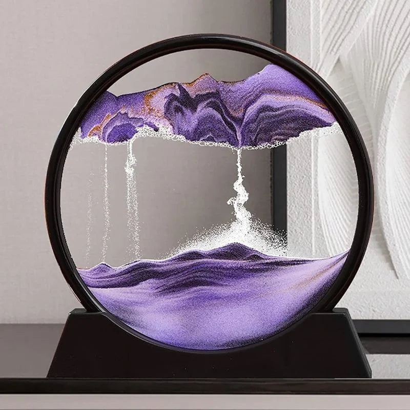 Moving Sand Art Picture  | 3D Dynamic Deep Sea Sandscape with Display Stand | Random Color