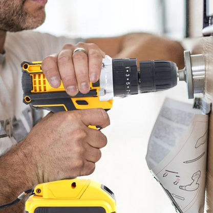 Cordless Drill Machine Kit with 2  Batteries  & 26 Accessories | Portable Rechargeable Impact Drill Set