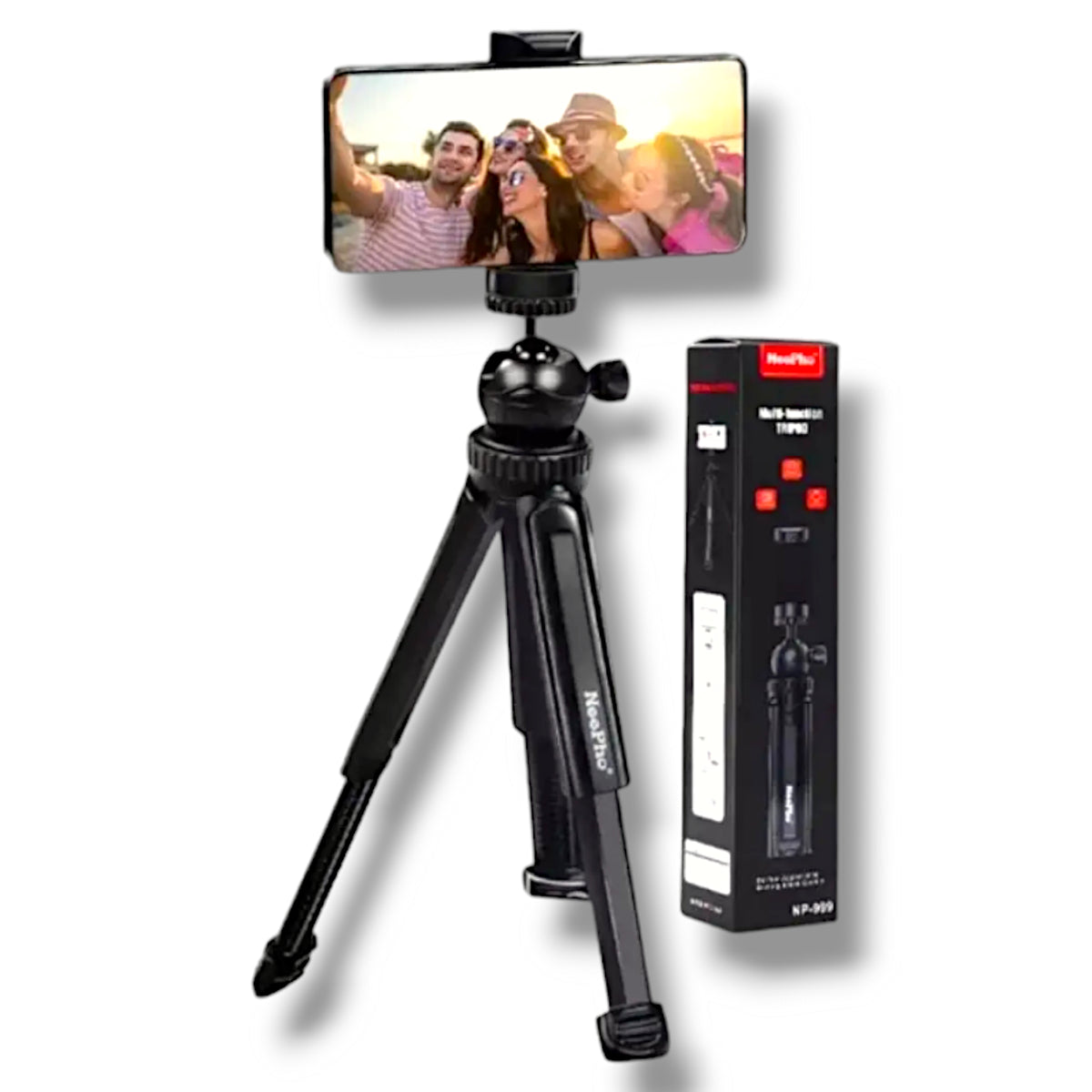 NP-999 2-in-1 Selfie Stick & Tripod | Universal Smartphone & Camera Mount