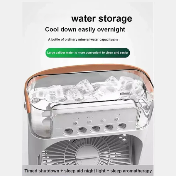 Portable Air Conditioner Mist Fan | LED Night Light, Mist & Humidifier
