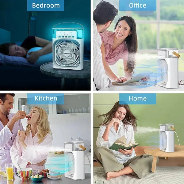 Portable Air Conditioner Mist Fan | LED Night Light, Mist & Humidifier