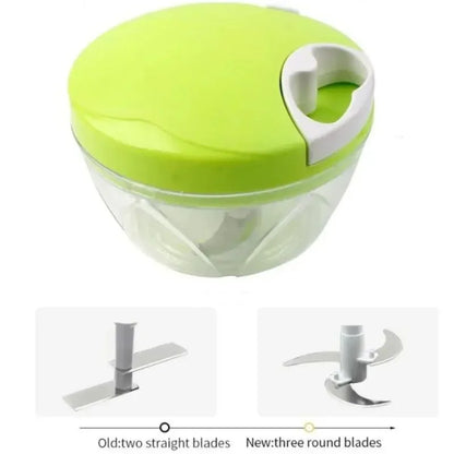 Manual Mini Hand Pull Food Chopper | Spin Cutter Vegetable & Fruit Chopper | Food Processor for Onion, Garlic, Salad & Kitchen Use