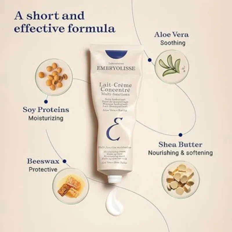 Embryolisse Lait-Crème Concentré Multi-Function Moisturizing Cream | 6-in-1 Hydrating & Nourishing Cream | Makeup Base, Cleanser & Face Mask | For All Skin Types