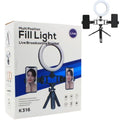 6-Inch Multi-Position Fill Light | Selfie Ring Light with Tripod Stand & Phone Holder | 3 Color Modes | USB Powered | Multicolor
