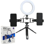 6-Inch Multi-Position Fill Light | Selfie Ring Light with Tripod Stand & Phone Holder | 3 Color Modes | USB Powered | Multicolor