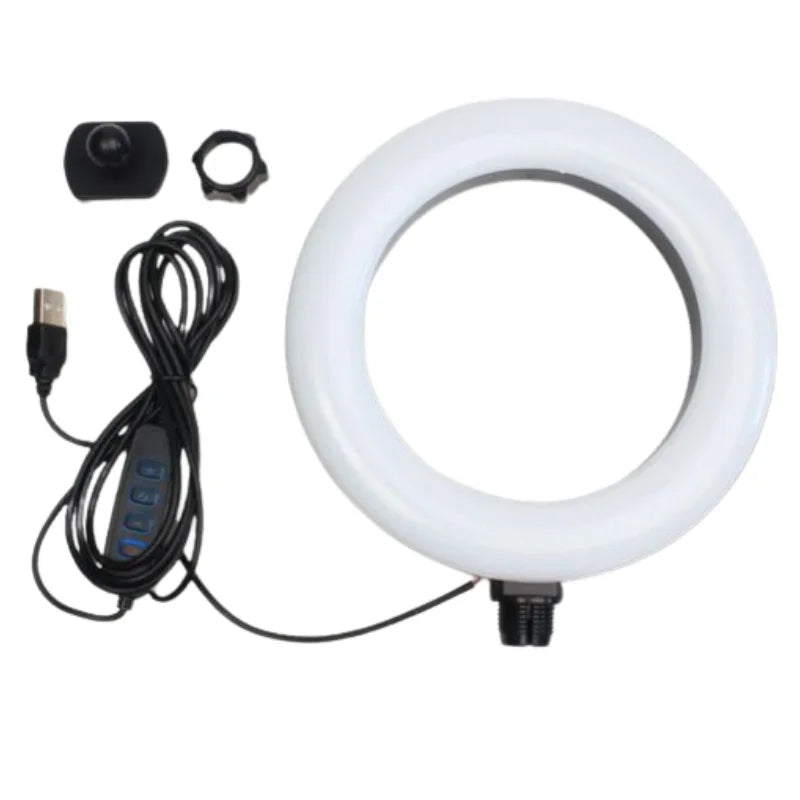 6-Inch Multi-Position Fill Light | Selfie Ring Light with Tripod Stand & Phone Holder | 3 Color Modes | USB Powered | Multicolor