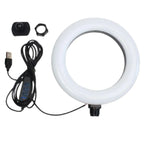 6-Inch Multi-Position Fill Light | Selfie Ring Light with Tripod Stand & Phone Holder | 3 Color Modes | USB Powered | Multicolor