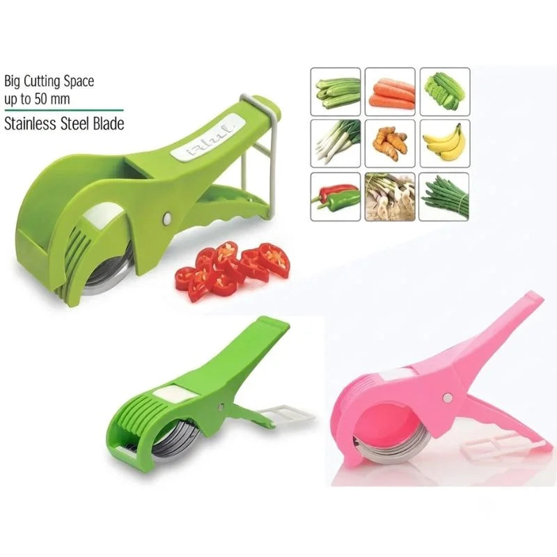 5 Blade Vegetable & Fruit Cutter and Slicer | Multipurpose Vegetable Chopper & Fruit Slicer |  Kitchen Cutter with 5 Stainless Steel Blades | Multiple Colors
