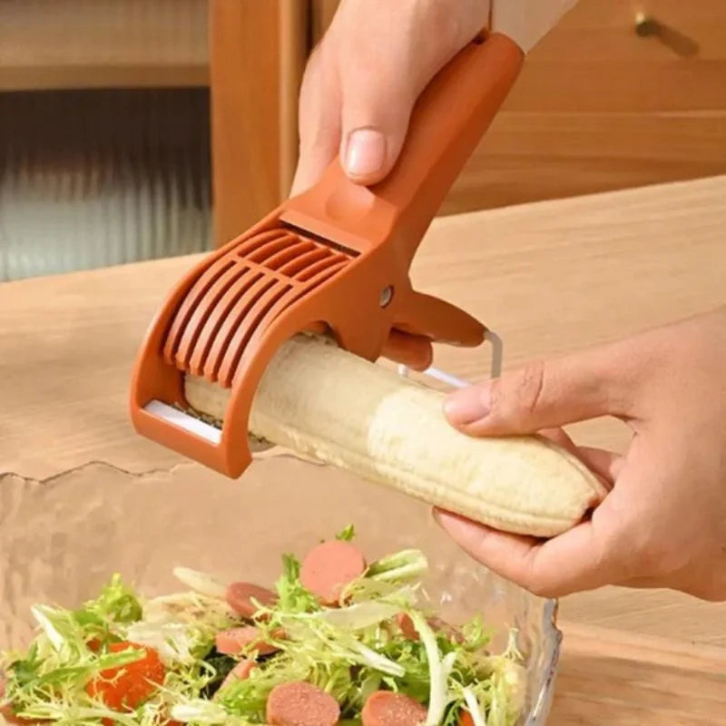 5 Blade Vegetable & Fruit Cutter and Slicer | Multipurpose Vegetable Chopper & Fruit Slicer |  Kitchen Cutter with 5 Stainless Steel Blades | Multiple Colors