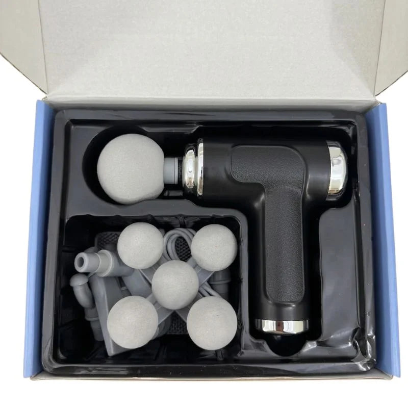 Five Head Massage Gun  | Rechargeable Deep Tissue Muscle Massager | 9 Massage Heads | 6 Speed Levels | Model  BLD-780 | Random color