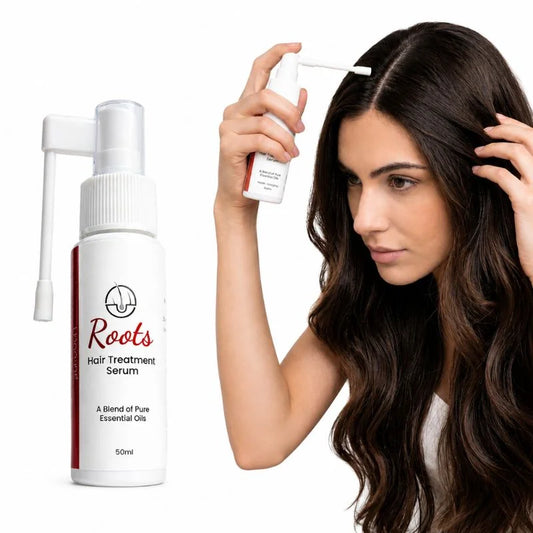 Roots Hair Treatment Serum | Nourishing Hair Growth Serum for Men & Women | Smooth, Shiny & Frizz-Free Hair | 50ml