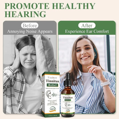 Yuaben Tinnitus Relief Drops | Healthy Hearing Support System | Ear Care Drops for Ringing, Buzzing & Ear Wellness | 60ml