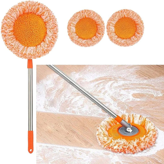 Sunflower Shape Cleaning Mop | 360° Rotating Extendable Microfiber | For Walls, Floors, Bathroom, Windows & Car Cleaning