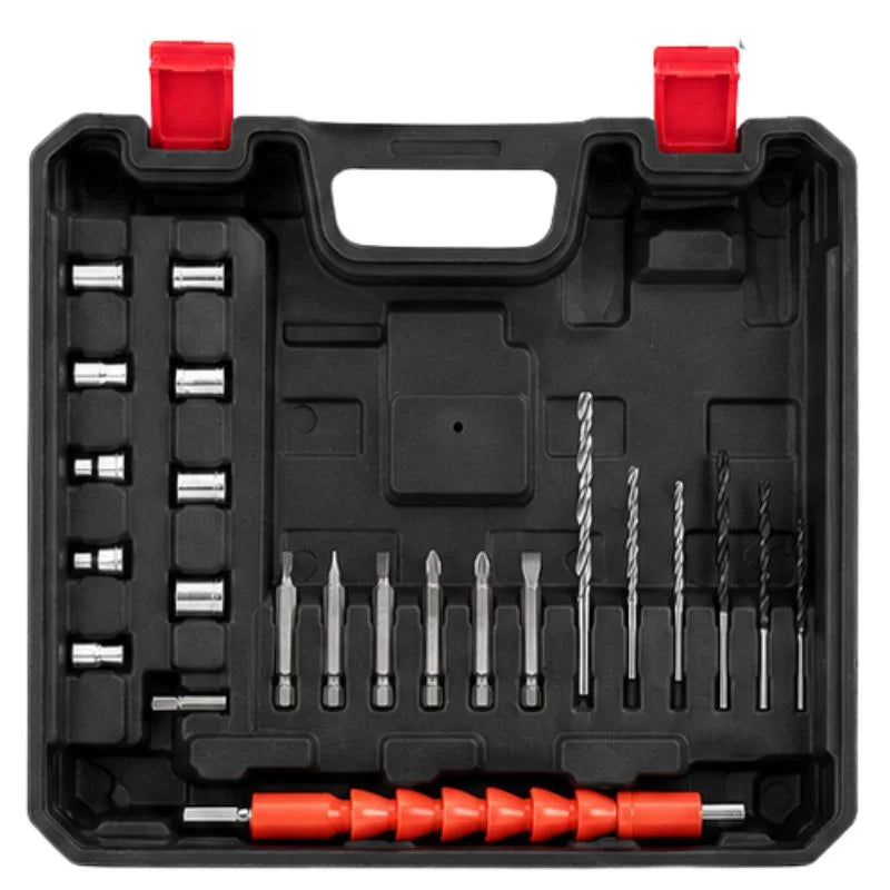 TOP ROCKET Cordless Rechargeable Drill Machine Kit |   48V  Double Batteries | 3-in-1 Drill, Screwdriver & Impact Driver | Variable Speed Power Tool Set with Carry Case