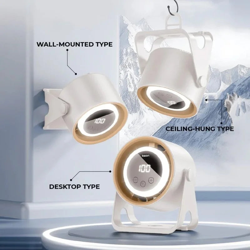 Circular Rechargeable Desktop Fan | Quiet Personal Air Circulator