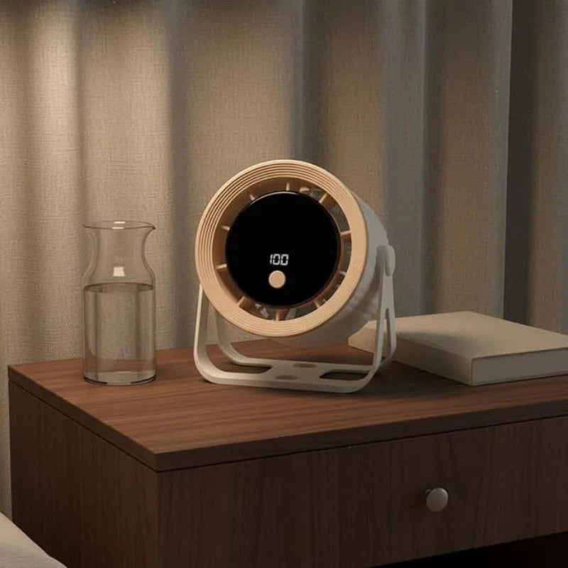 Circular Rechargeable Desktop Fan | Quiet Personal Air Circulator