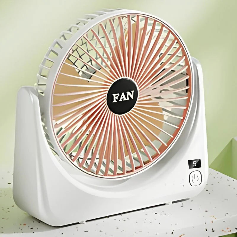 Circular Rechargeable Desktop Fan | Quiet Personal Air Circulator