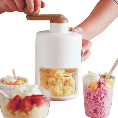 Portable Manual Ice Shaver  | Snow Cone & Slush Maker | Stainless Steel Blades | Ice Shaving Machine for Home, Kitchen & Camping