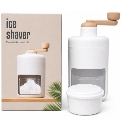 Portable Manual Ice Shaver  | Snow Cone & Slush Maker | Stainless Steel Blades | Ice Shaving Machine for Home, Kitchen & Camping